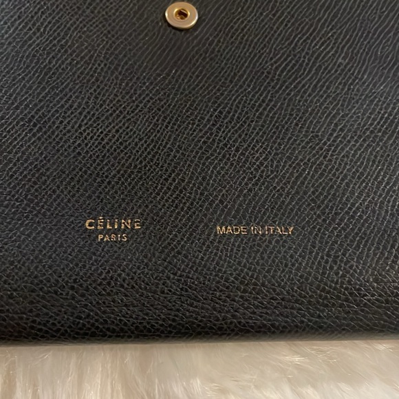 Celine Large Strap Logo Leather long Bifold wallet - Picture 10 of 10